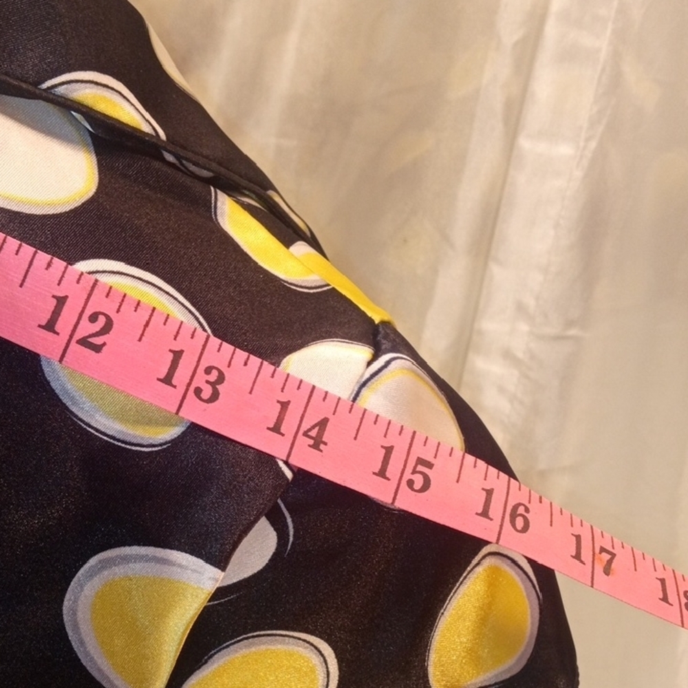 Wrapper Black and Yellow Polka Dot Midi Dress - Picture 10 of 11